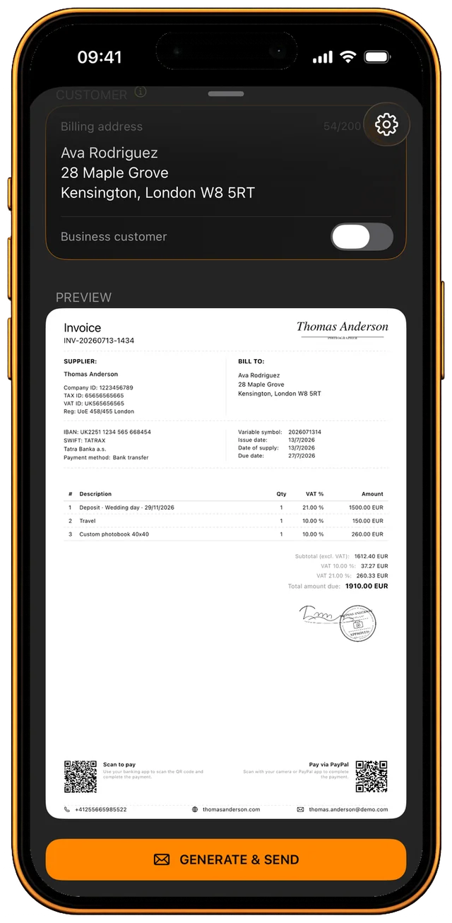 Invoices and contracts