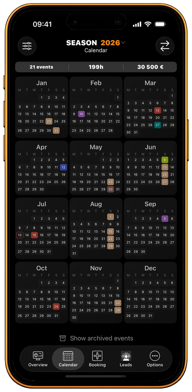 Season calendar